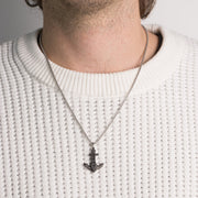 Collana in Acciaio con pendente a forma di ancora
