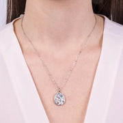 Collana in Acciaio con piastra e simboli colorati