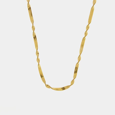 Collana in Acciaio con catena attorcigliata