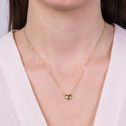 Collana in Acciaio con pendente a forma di cuore bombato