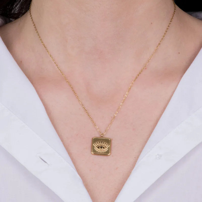 Collana in Acciaio con ciondolo a forma di occhio COEUR - gioiello BySimon