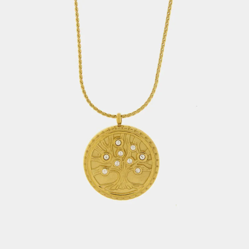 Collana in Acciaio con ciondolo albero della vita