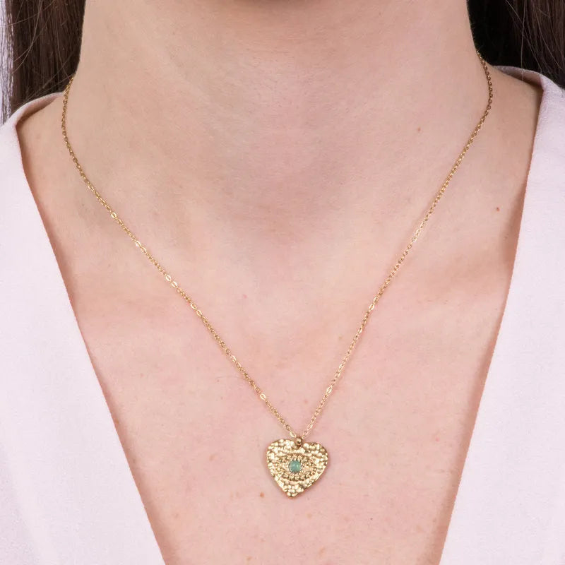 Collana in Acciaio con pendete a forma di cuore COEUR - gioiello BySimon