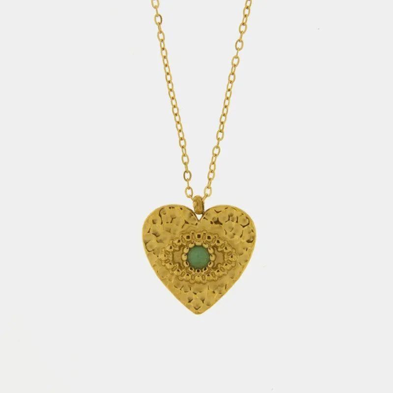 Collana in Acciaio con pendete a forma di cuore COEUR - gioiello BySimon
