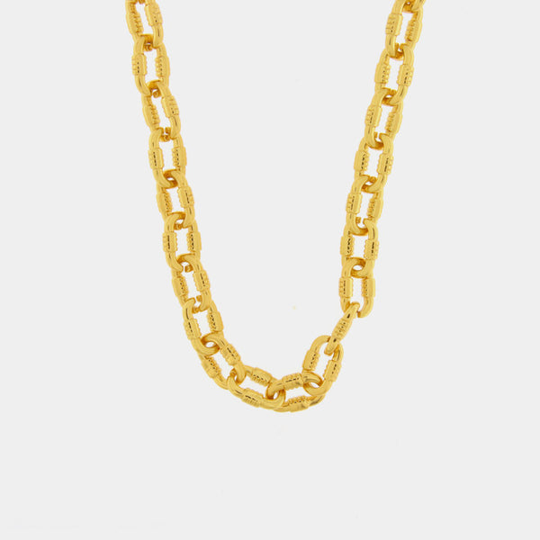Collana in Acciaio a catena placcato oro IJEWEL - gioiello BySimon