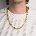 Collana in Acciaio a catena placcato oro IJEWEL - gioiello BySimon
