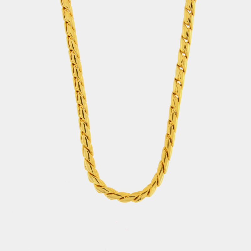Collana in Acciaio a catena placcato oro