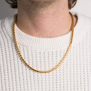 Collana in Acciaio a catena placcato oro