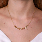 Collana in Acciaio con figlie e zirconi