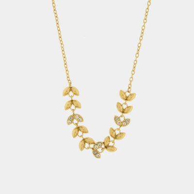 Collana in Acciaio con figlie e zirconi