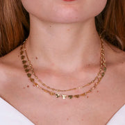 Collana in Acciaio doppiofilo con catenina e cuori