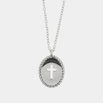 Collana in Acciaio con medaglia croce