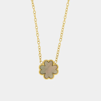 Collana in Acciaio con quadrifoglio olografico