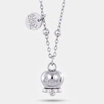 Collana in Acciaio con campanella con scritta Capri | gioielli in acciaio | BYSIMON