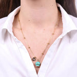 Collana in Acciaio con campanella  verde con scritta Capri - BYSIMON gioielli