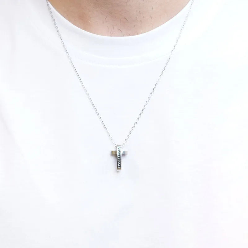 Collana in Acciaio con croce - BYSIMON gioielli