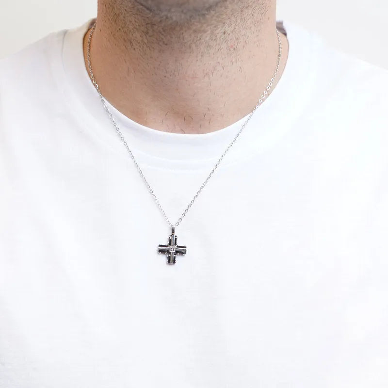 Collana in Acciaio con croce - BYSIMON gioielli
