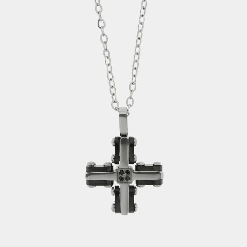 Collana in Acciaio con croce - BYSIMON gioielli