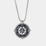 Collana in Acciaio con rosa dei venti su base blu IJEWEL - gioiello BySimon