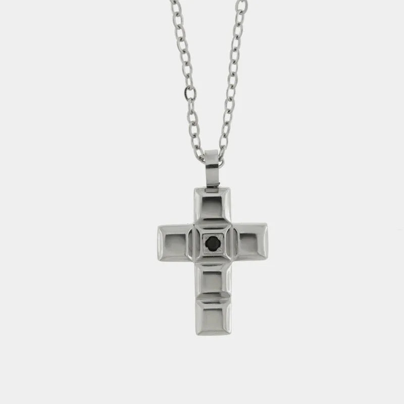 Collana in Acciaio con croce - BYSIMON gioielli