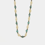 Collana in Acciaio con giro di perle e sfere turchesi IJEWEL - gioiello BySimon