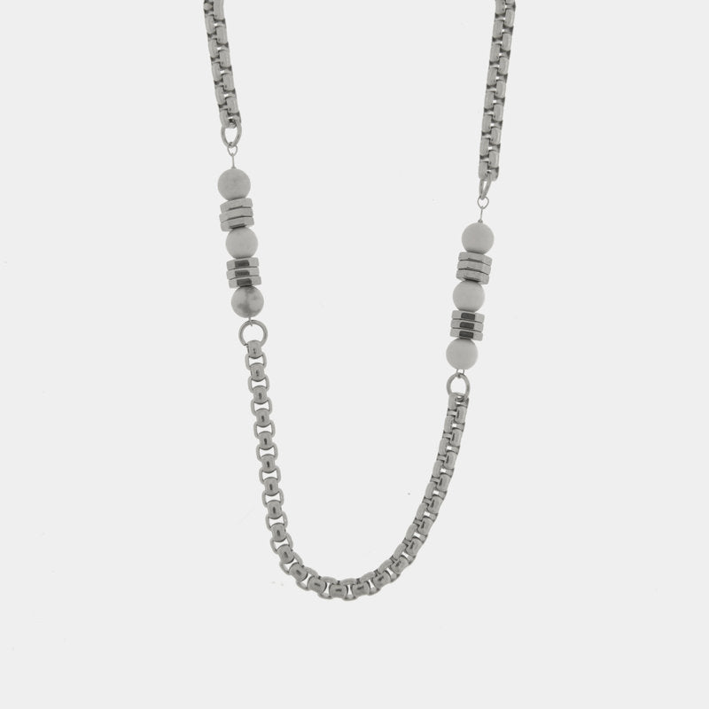 Collana in Acciaio a catena con sfere - BYSIMON gioielli