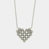 Collana in Acciaio con cuore impreziosito da sfere