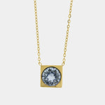 Collana in Acciaio con cristallo blu COEUR - gioiello BySimon