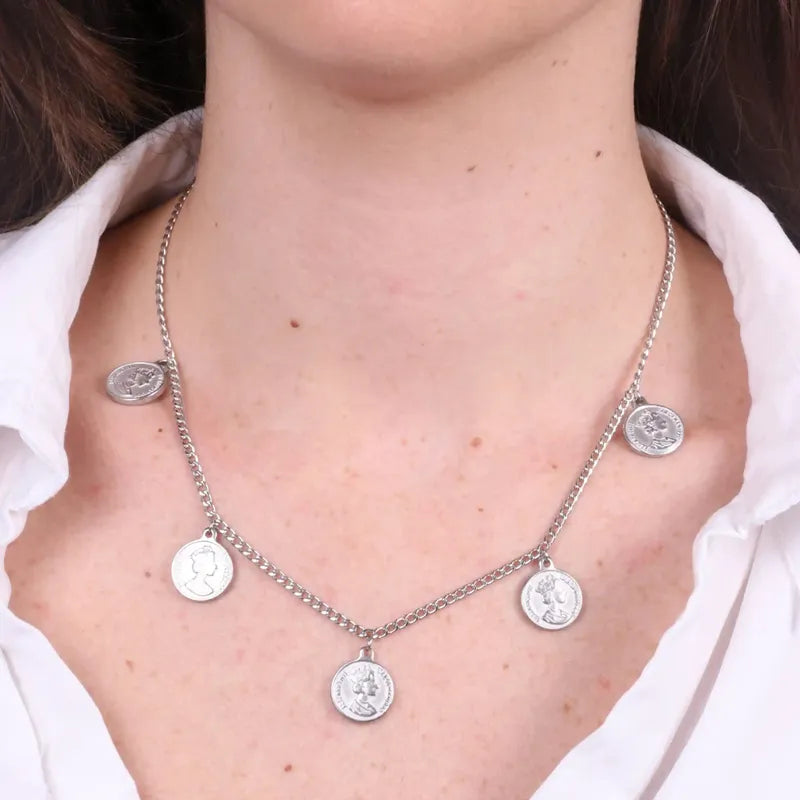 Collana in Acciaio con monete