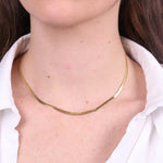 Collana in Acciaio con catena a serpente - BYSIMON gioielli