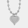 Collana in Acciaio  cuore bombato