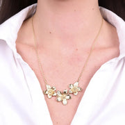 Collana in Acciaio fiori rigati