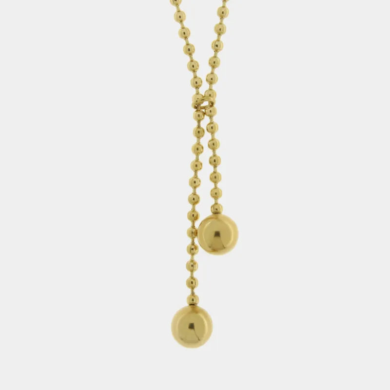 Collana in Acciaio fili intrecciati con sfere - BYSIMON gioielli