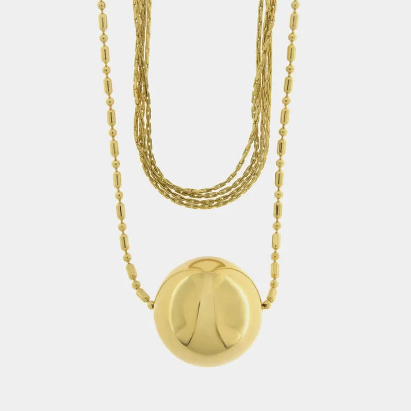 Collana in Acciaio multifilo con sfera