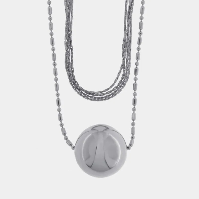 Collana in Acciaio multifilo con sfera