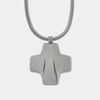 Collana in Acciaio croce bombata