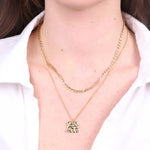 Collana in Acciaio a catena con piastra martellata - BYSIMON gioielli