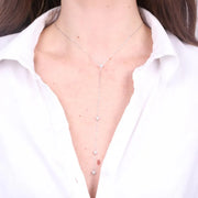 Collana in Acciaio lunga con cristalli