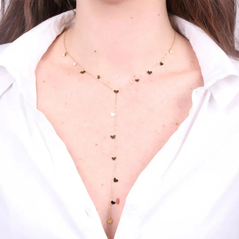 Collana in acciaio inossidabile con cuori pendenti variante - BYSIMON
