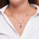 Collana in Acciaio pumo portafortuna pugliese blu BYS - gioiello BySimon