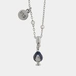 Collana in Acciaio pumo portafortuna pugliese blu BYS - gioiello BySimon