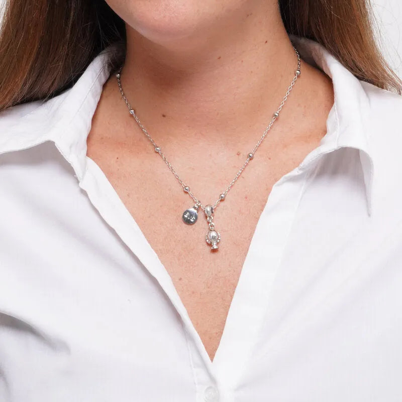 Collana in Acciaio pumo portafortuna pugliese silver BYS - gioiello BySimon