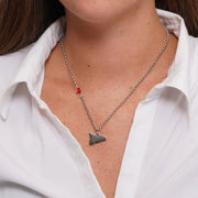 Collana in Acciaio simbolo Sicilia pendente