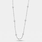 Collana in Acciaio Catena lunga con palline - BYSIMON gioielli