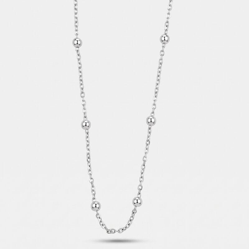 Collana in Acciaio Catena lunga con palline - BYSIMON gioielli