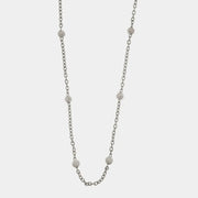 Collana in Acciaio Catena con palline