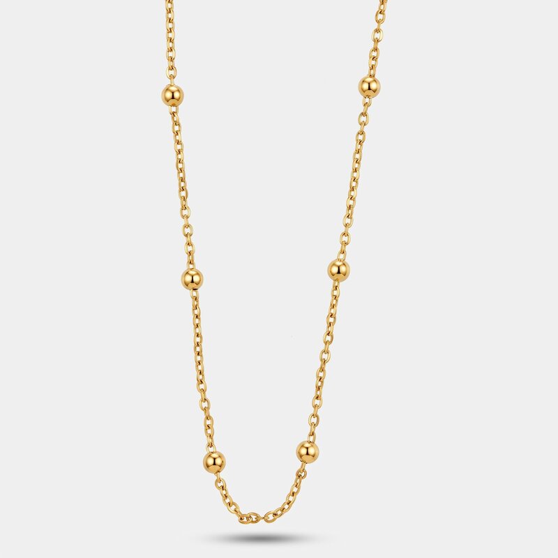 Collana in Acciaio Catena con palline - BYSIMON gioielli