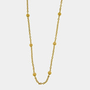 Collana in Acciaio Catena con palline