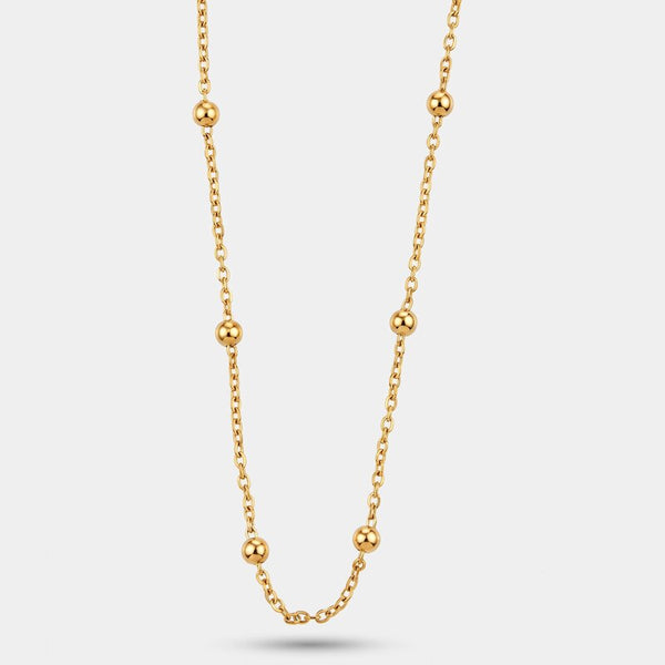 Collana in Acciaio Catena lunga con palline - BYSIMON gioielli