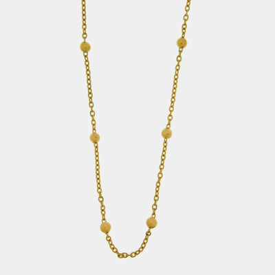 Collana in Acciaio Catena lunga con palline - BYSIMON gioielli